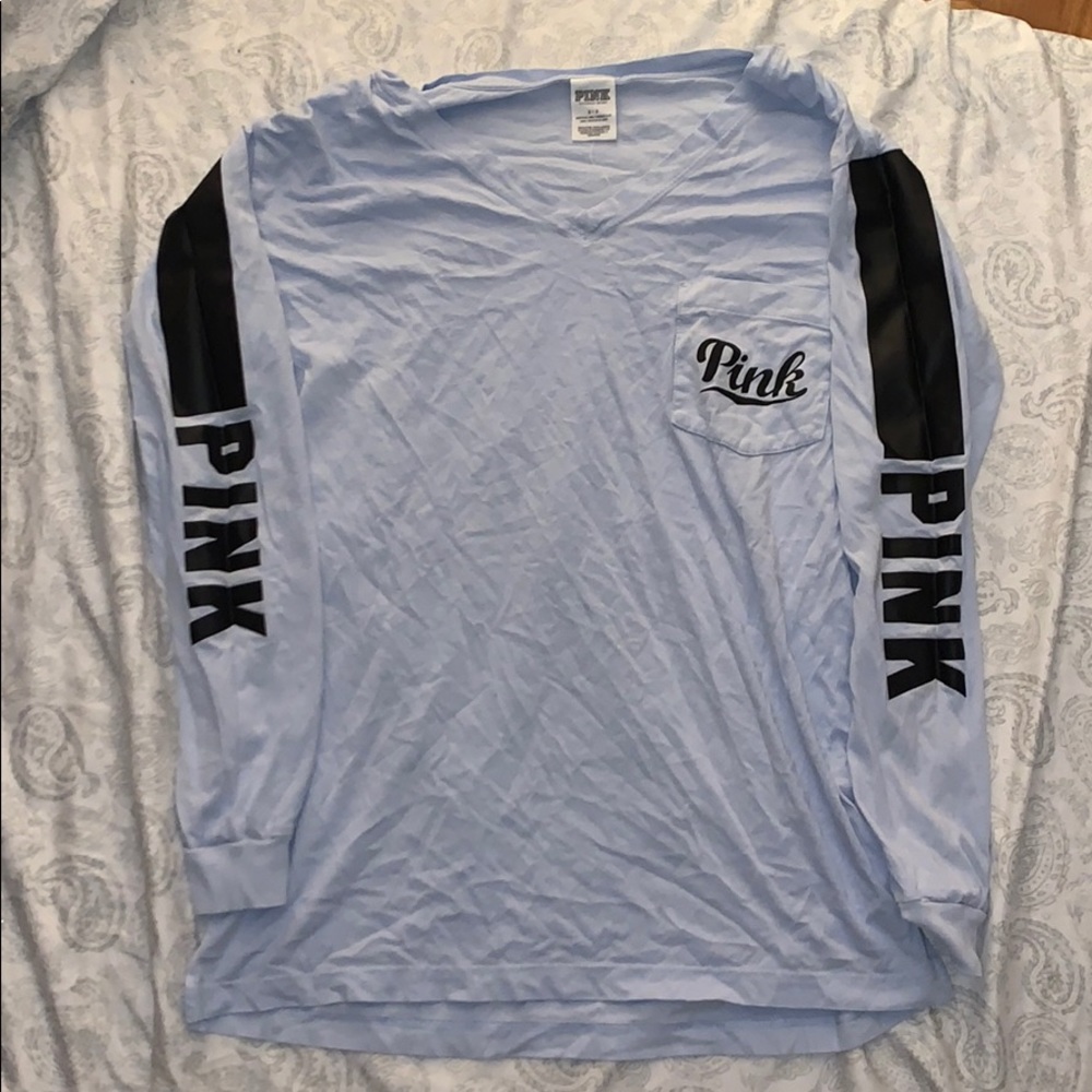 Baby blue, PINK cotton pajama shirt